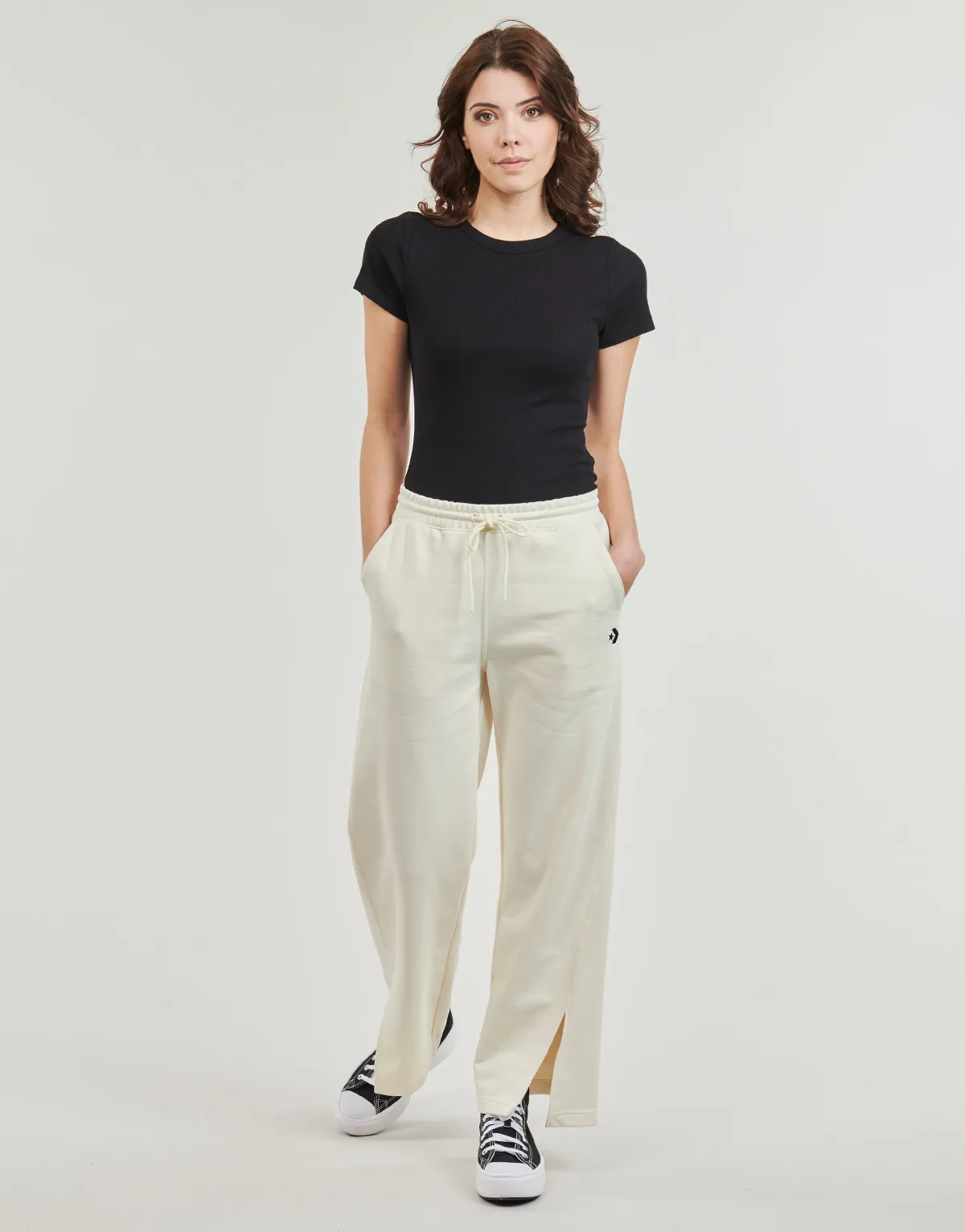 OPEN HEM KNIT PANT EGRET