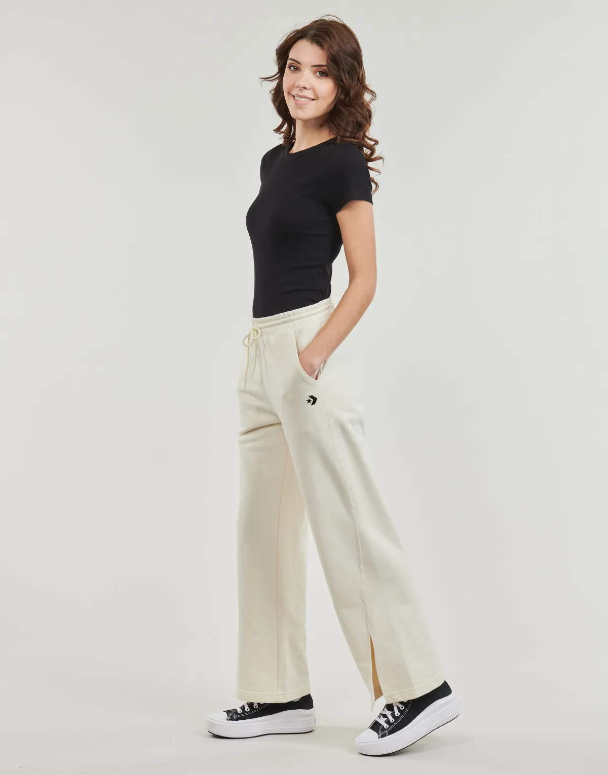 OPEN HEM KNIT PANT EGRET