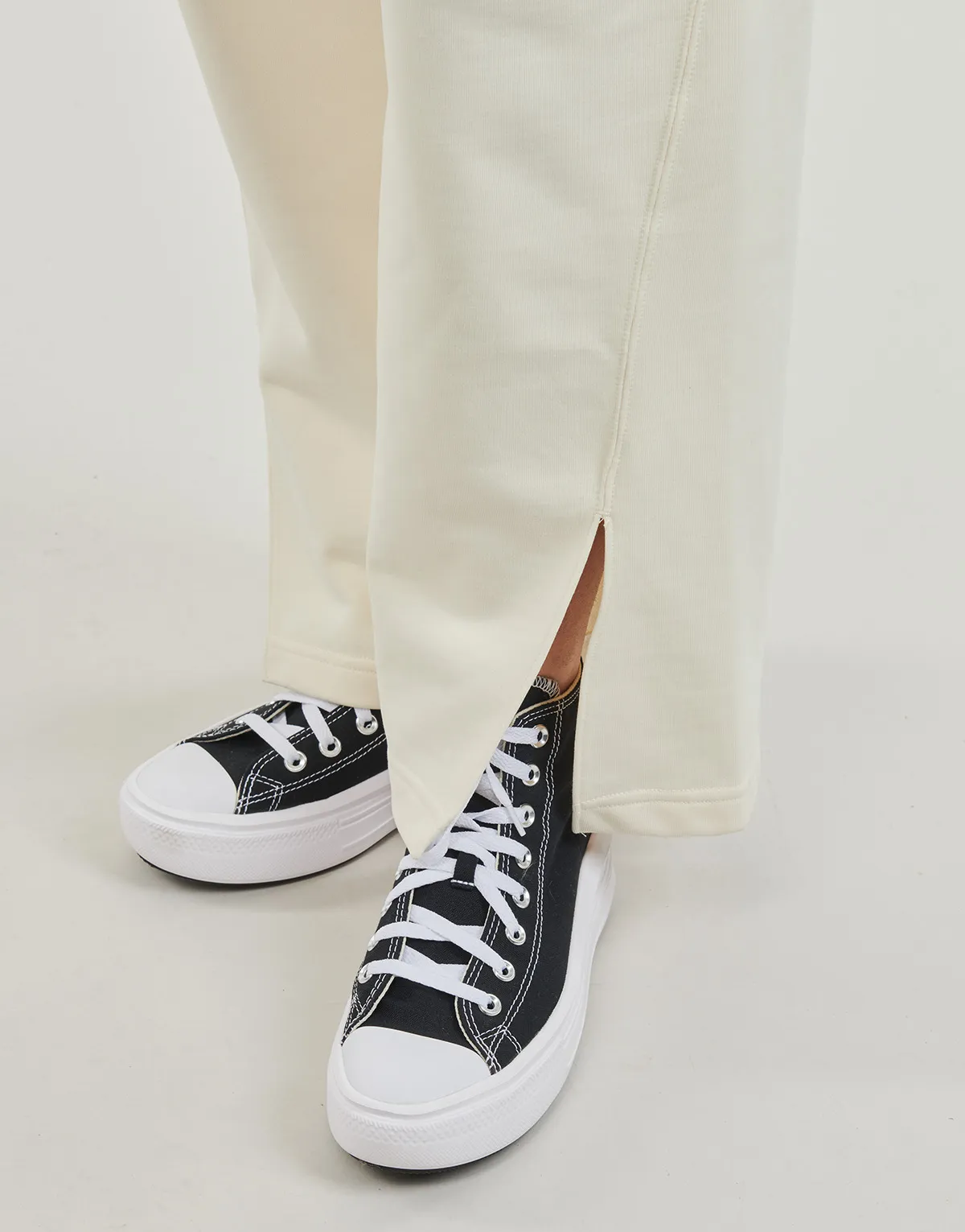 OPEN HEM KNIT PANT EGRET