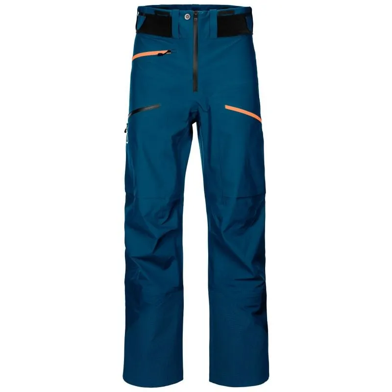 Ortovox Pantalones 3L Deep Shell (azul petróleo) para hombre