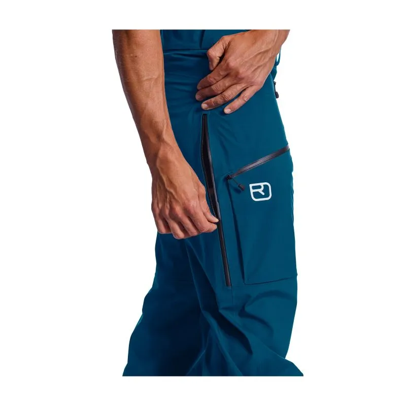 Ortovox Pantalones 3L Deep Shell (azul petróleo) para hombre
