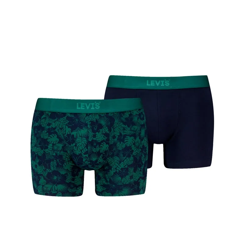 Pack 2 Boxers Levi´s en estampado vegetal y azul marino