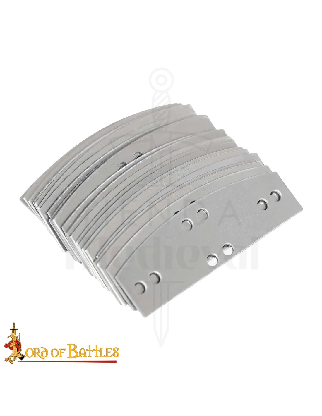 Pack de 100 placas acero para armadura lamelar vikinga Visby
