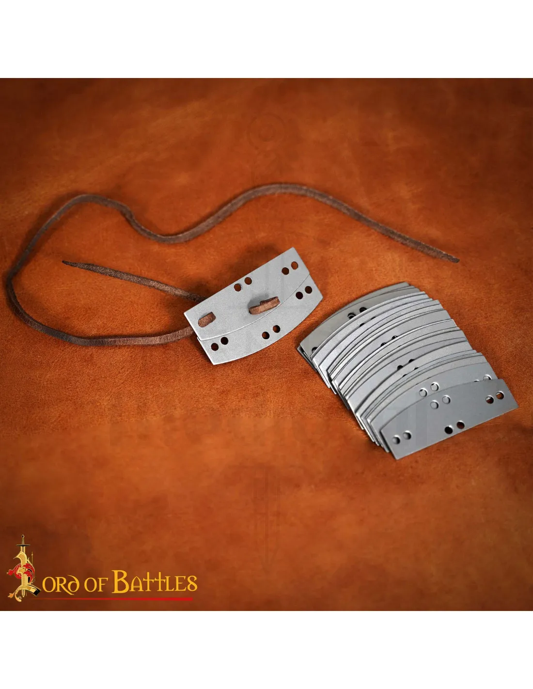 Pack de 100 placas acero para armadura lamelar vikinga Visby