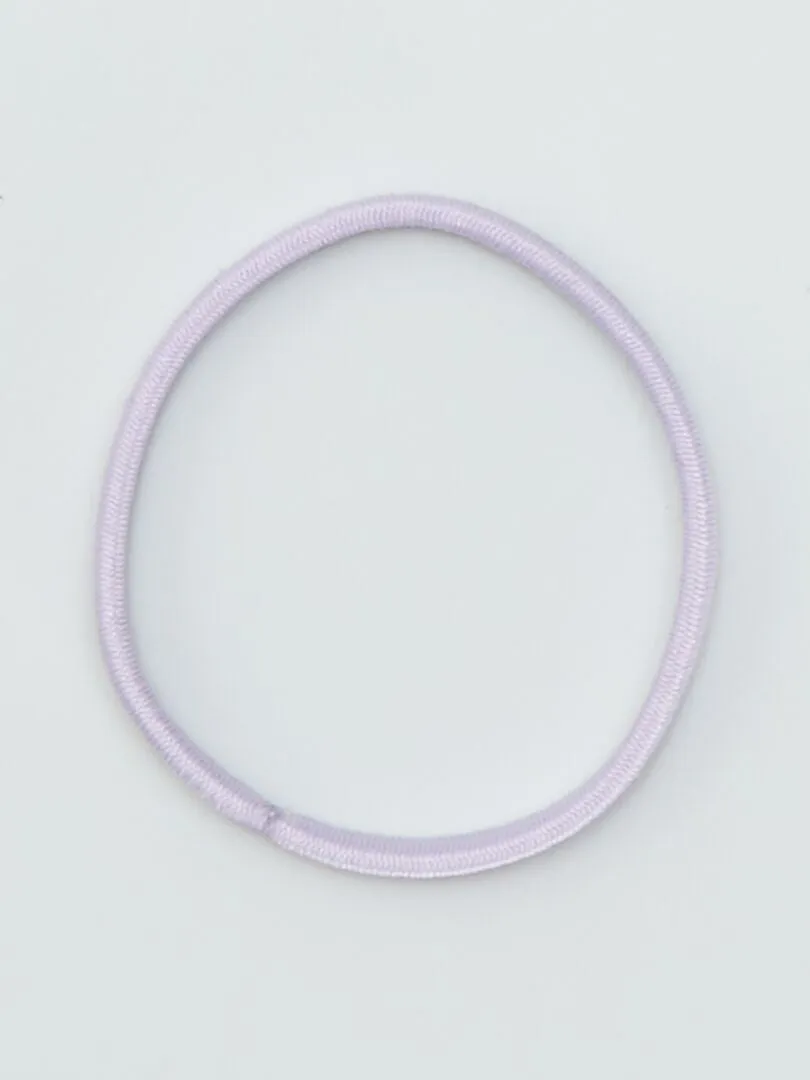 PACK DE GOMAS PARA EL PELO PLANAS DE COLORES  ROSA