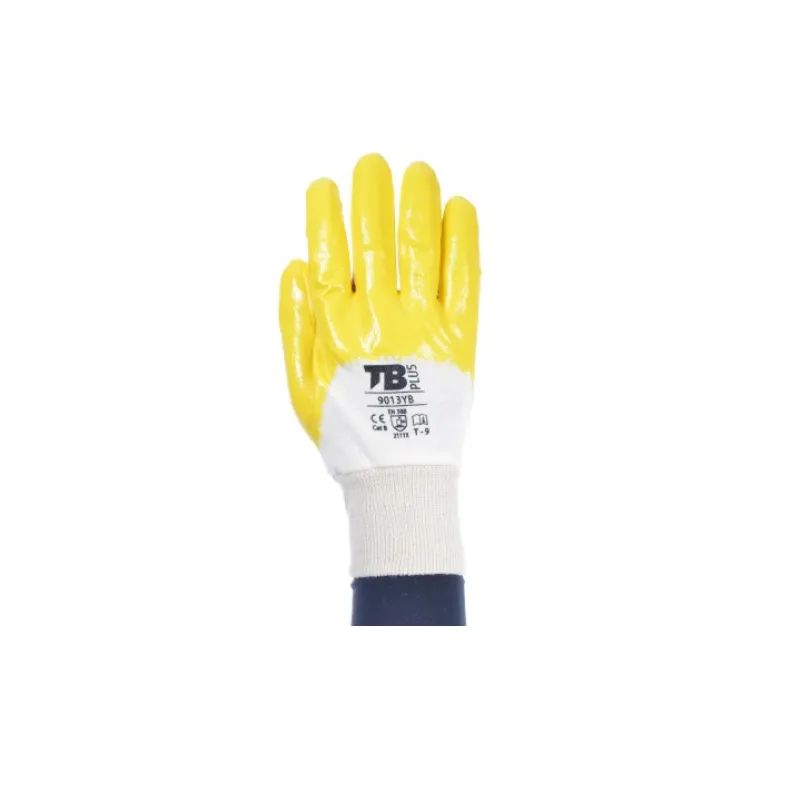 Pack de guantes recubiertos de nitrilo con puño elástico