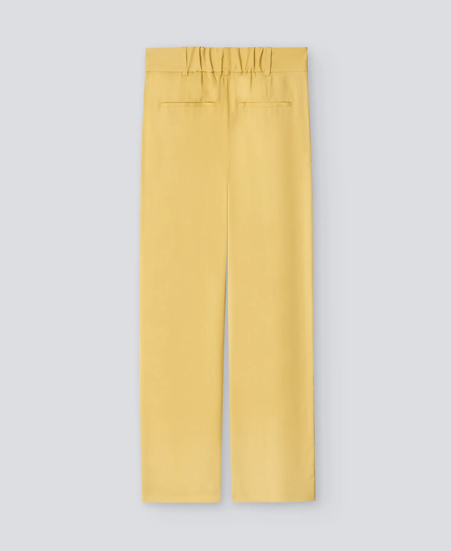Pantalón recto amarillo mujer