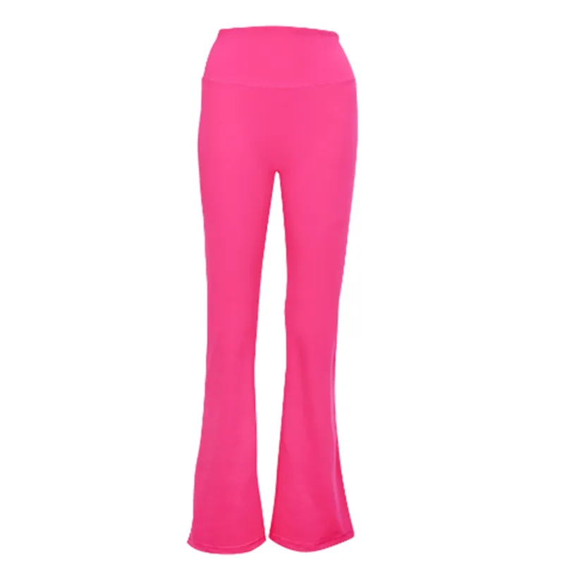 PANTALONES DE YOGA DE YOGA DE MUJERES GROOVE SUMMER LADIES HIGH WINIST FIT SLIM BELLY BELLBOTTOM SHOW LEGS LONG YOGA FITNESS NE