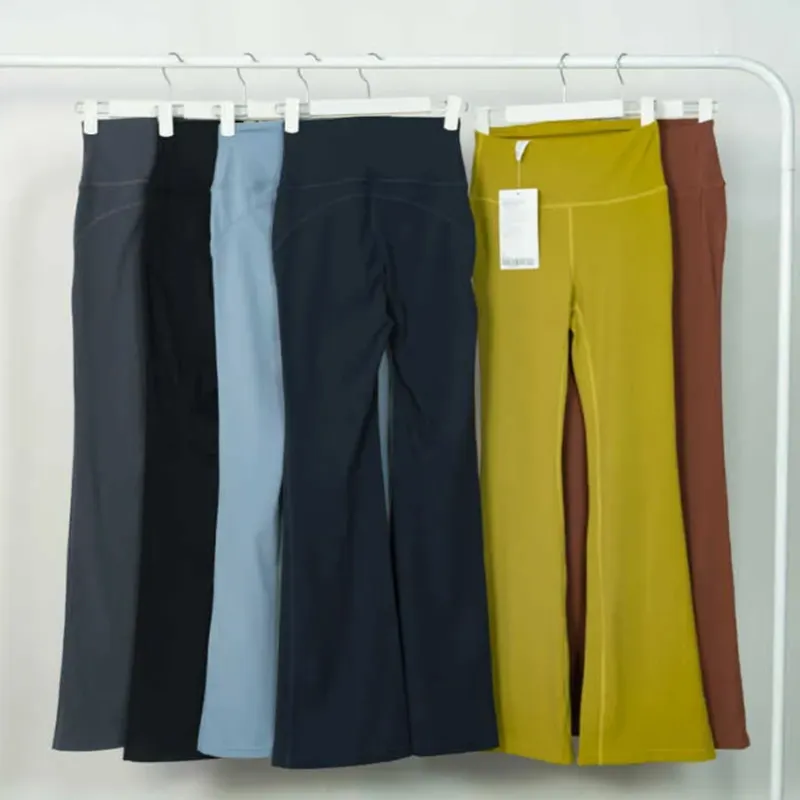 PANTALONES DE YOGA DE YOGA DE MUJERES GROOVE SUMMER LADIES HIGH WINIST FIT SLIM BELLY BELLBOTTOM SHOW LEGS LONG YOGA FITNESS NE