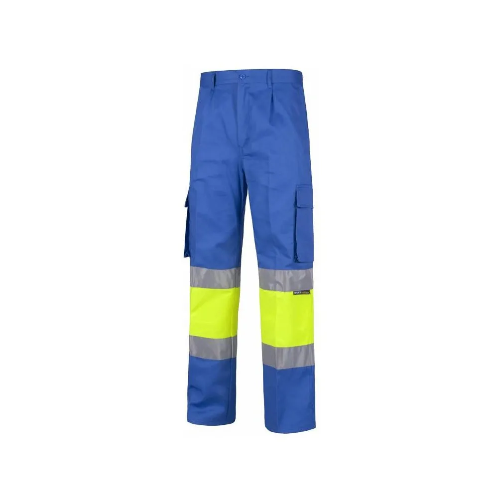 Pantalón bicolor alta visibilidad elástico en cintura