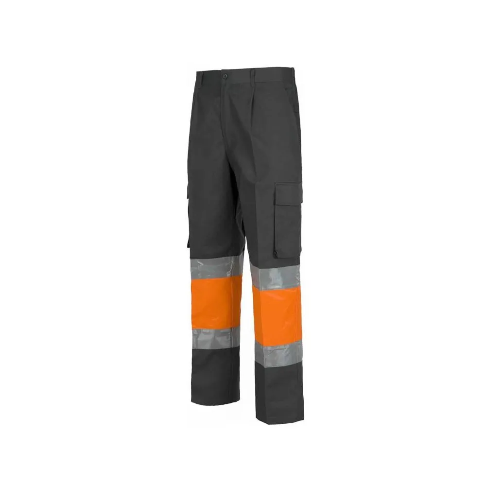 Pantalón bicolor alta visibilidad elástico en cintura