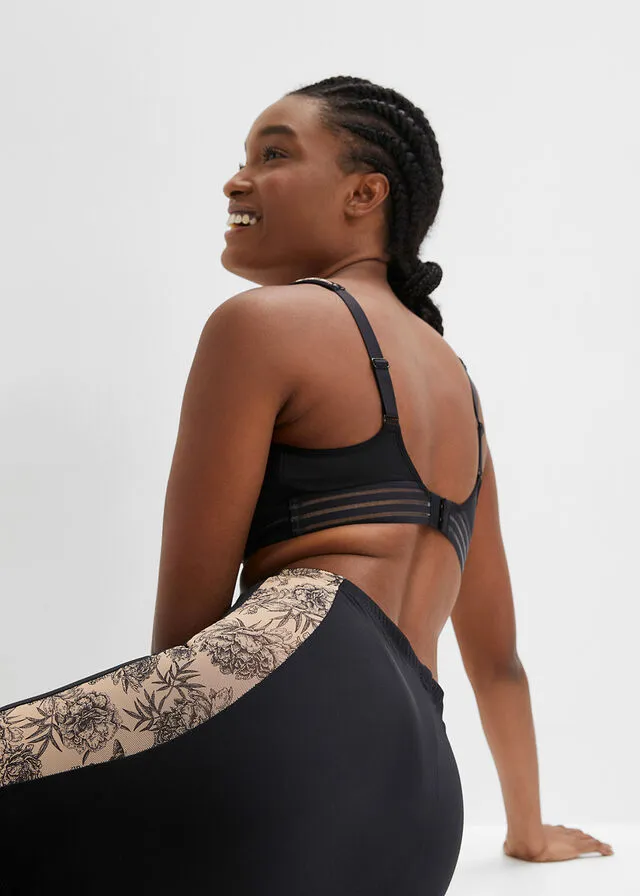 Pantalón ciclista con efecto moldeador ligero Negro
