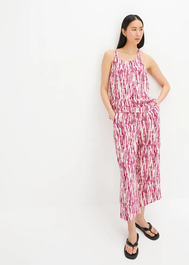 Pantalón con cinturilla elástica Violeta