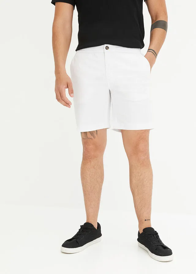Pantalón corto elástico Blanco