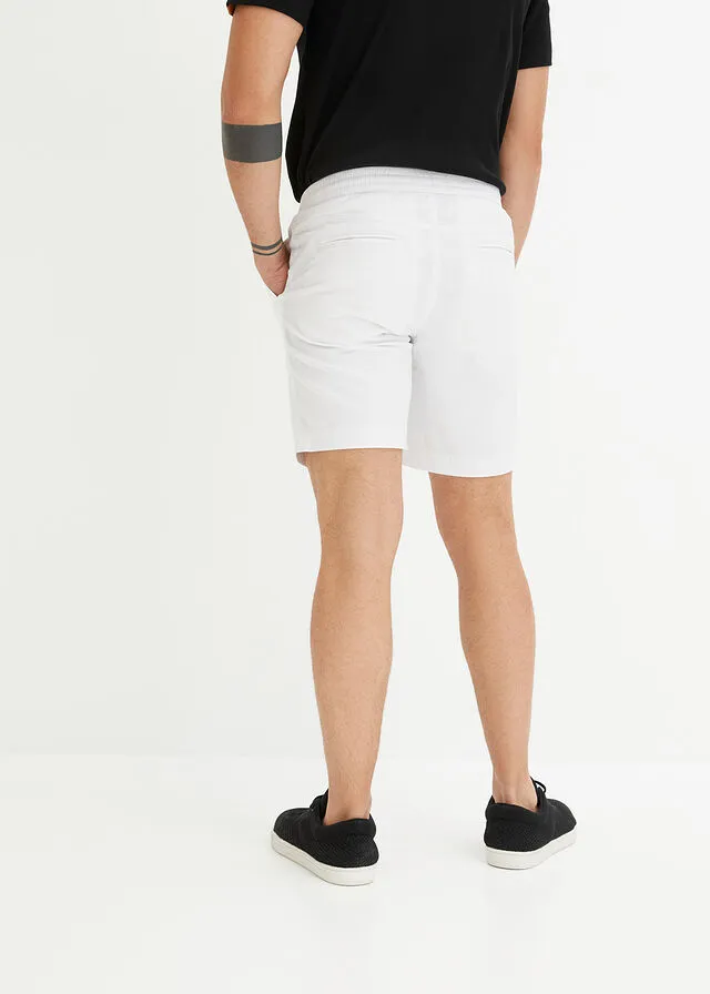 Pantalón corto elástico Blanco