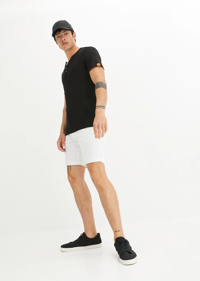 Pantalón corto elástico Blanco