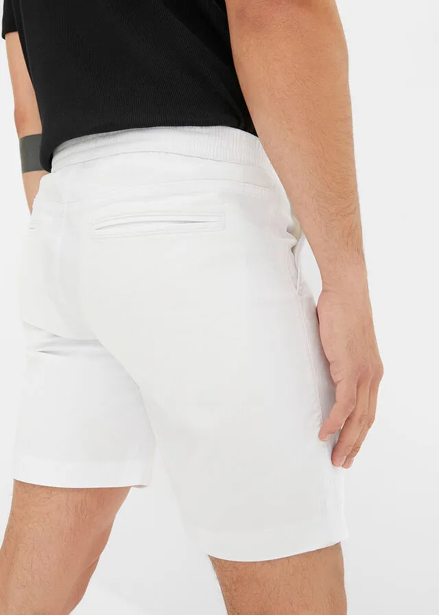 Pantalón corto elástico Blanco