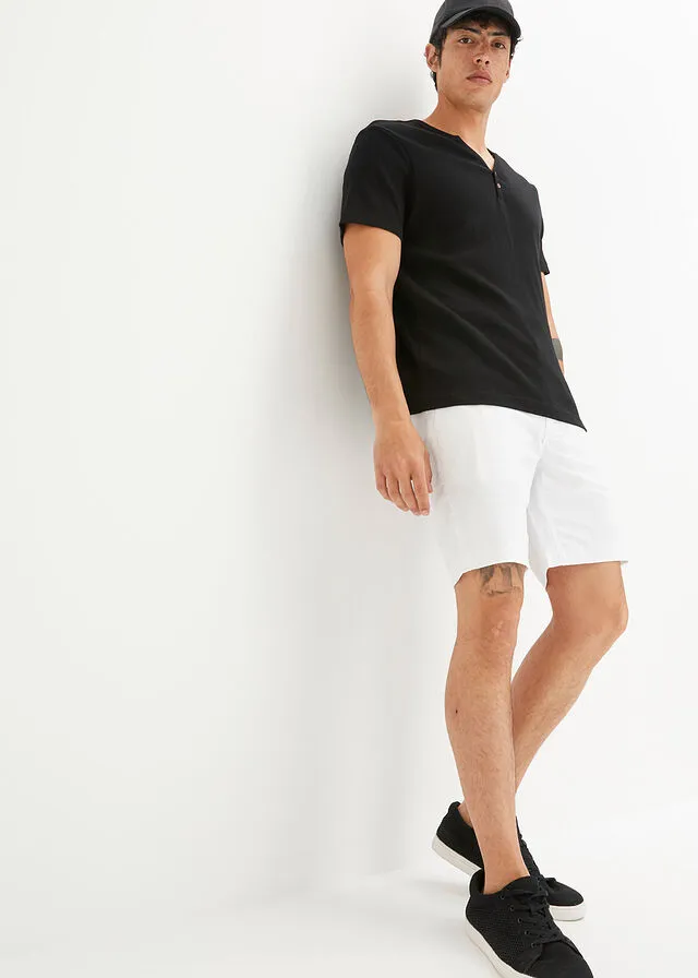 Pantalón corto elástico Blanco