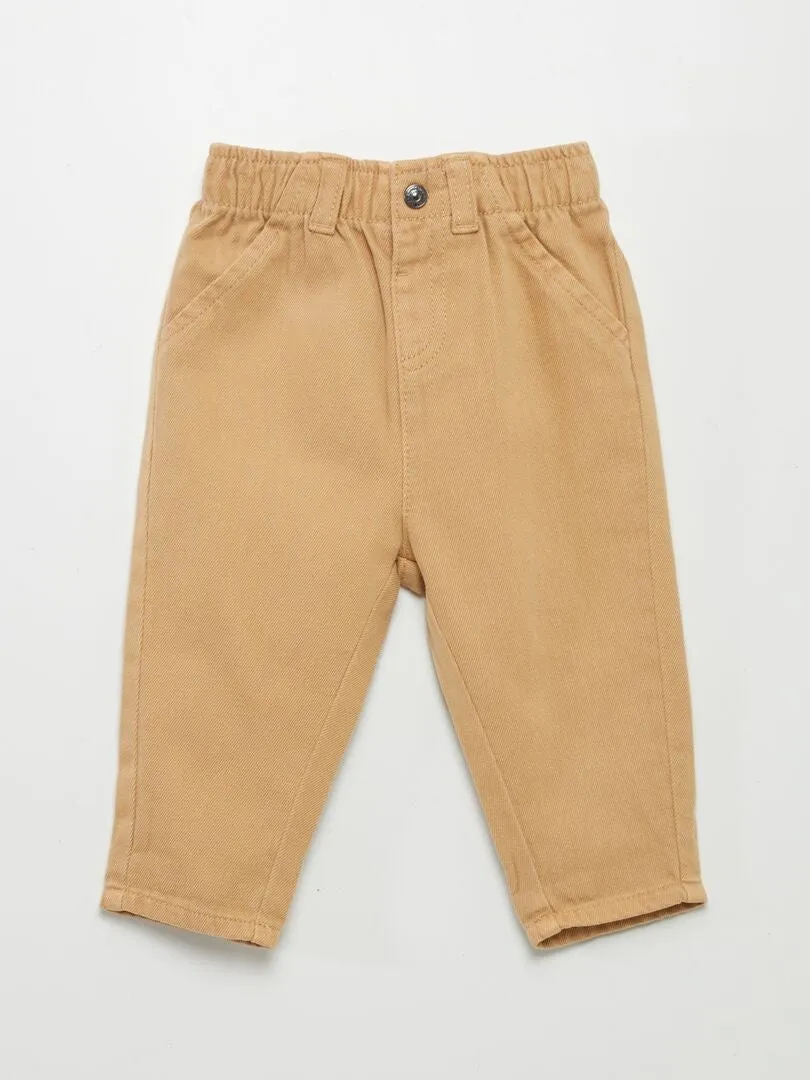 PANTALóN ESTILO PAPERBAG  BEIGE