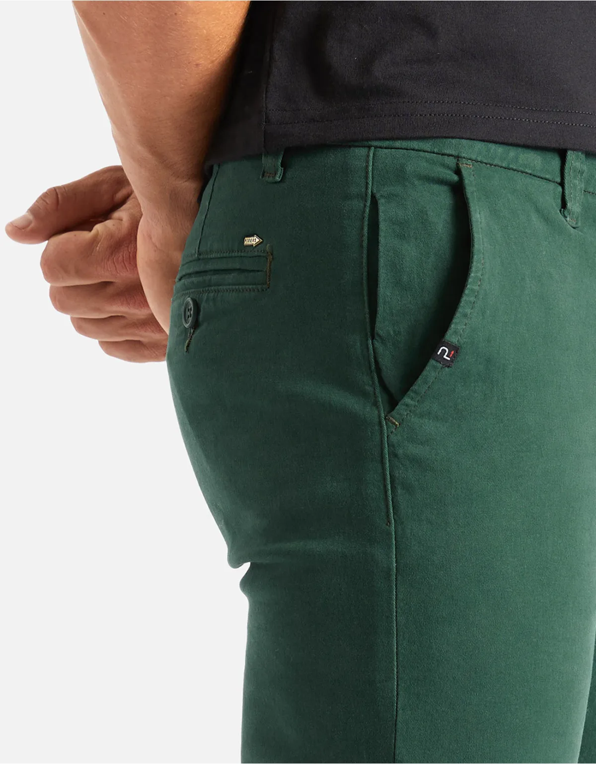 Pantalón skinny verde