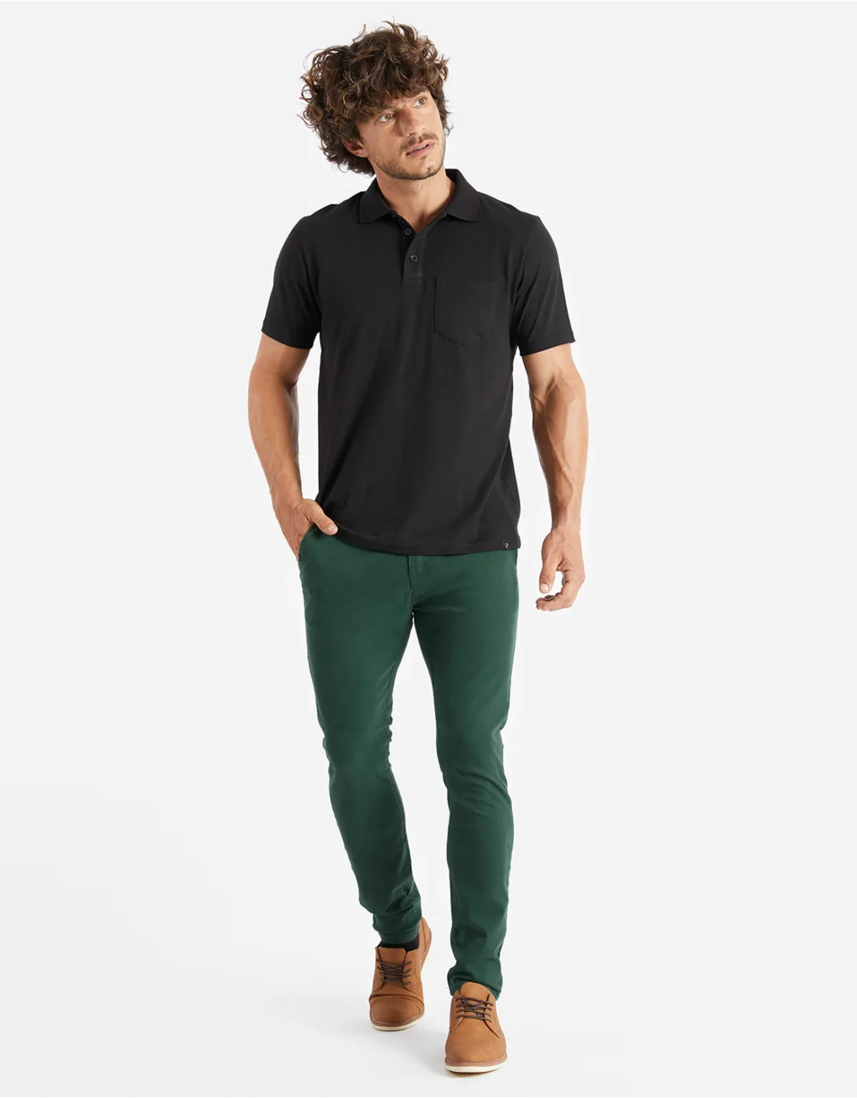 Pantalón skinny verde