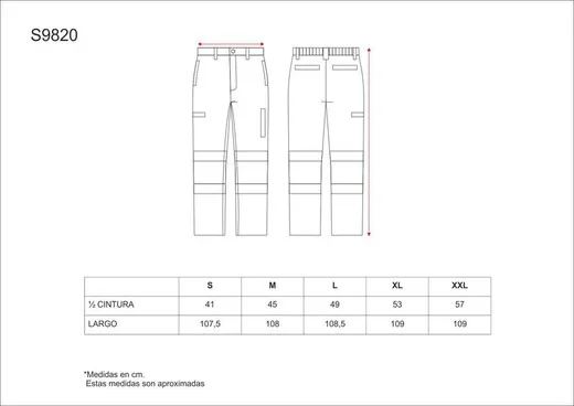 Pantalón Workshell combinado AV Marino Amarillo A.V.
