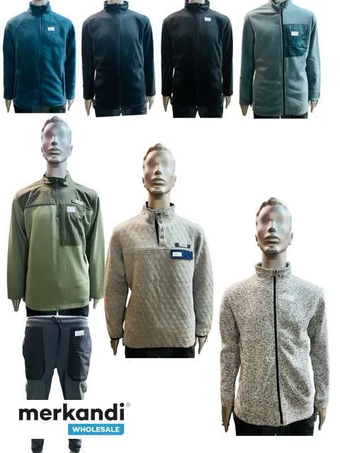 Paquete variado a granel de tops y chaquetas de lana para hombre con estilos y tamaños variados