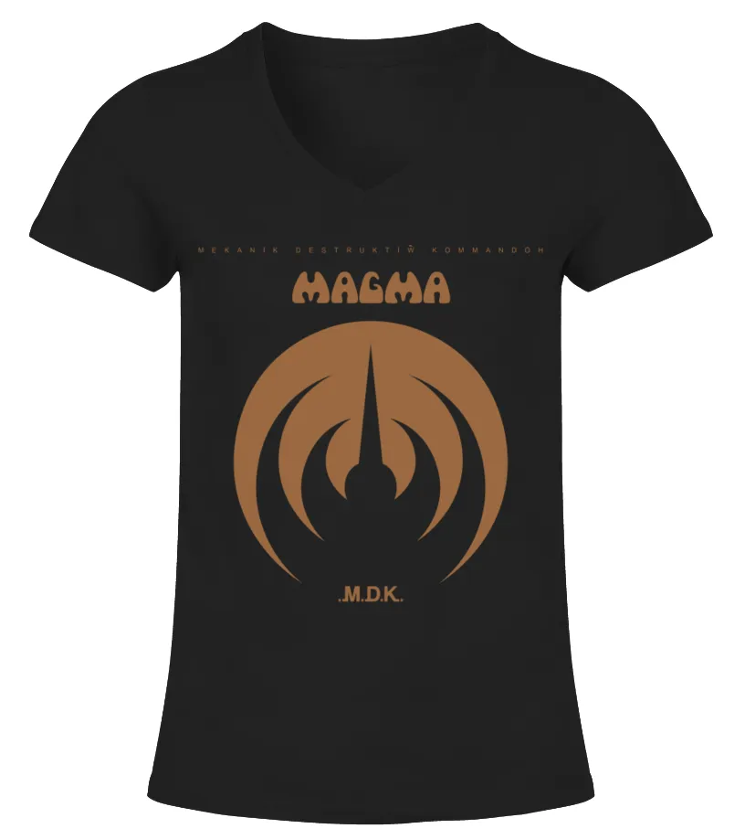 PGSRBK. MAGMA, MEKANïK DESTRUKTïW KOMMANDöH CAMISETA CUELLO PICO MUJER