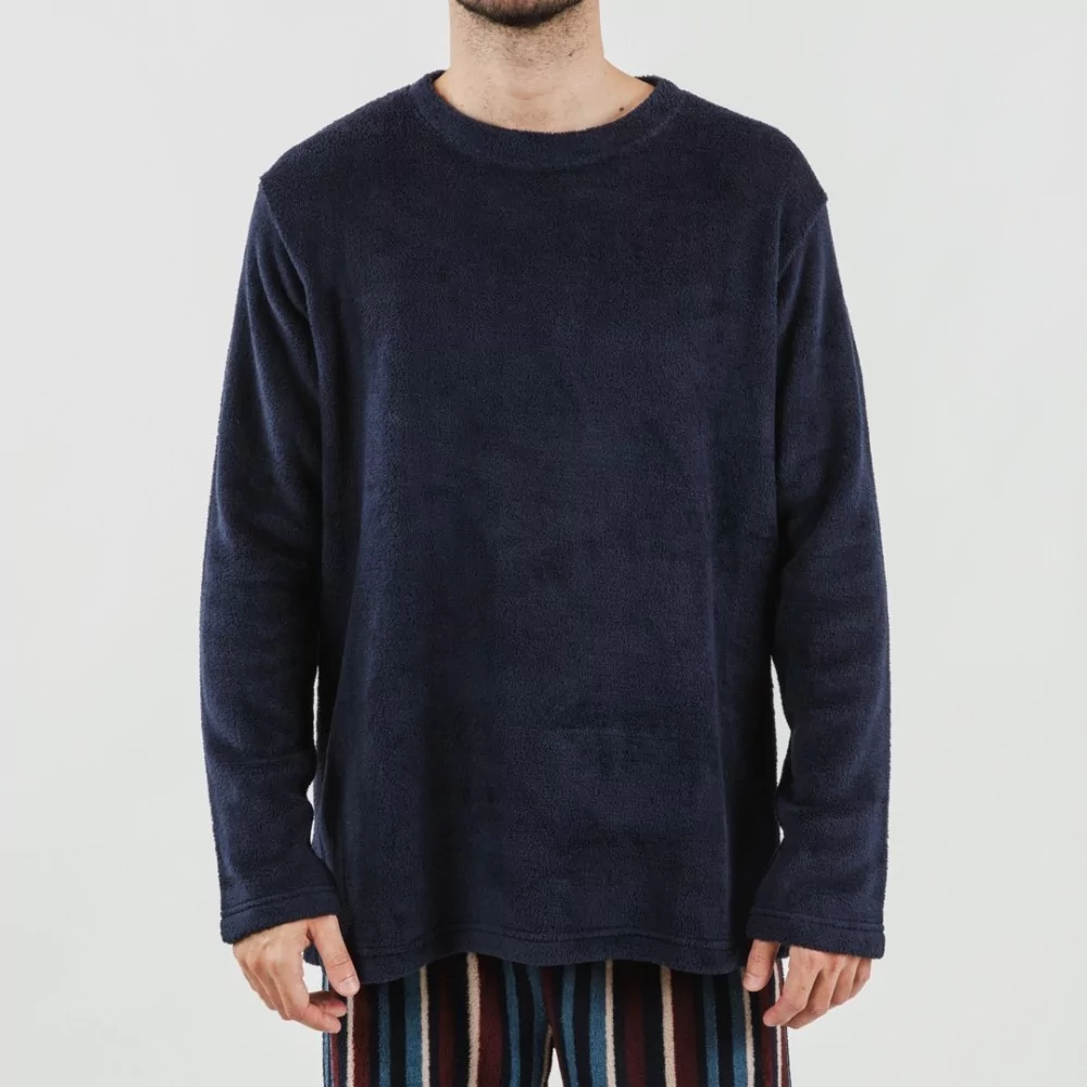 Pijama coral hombre Raya Detroit azul marino