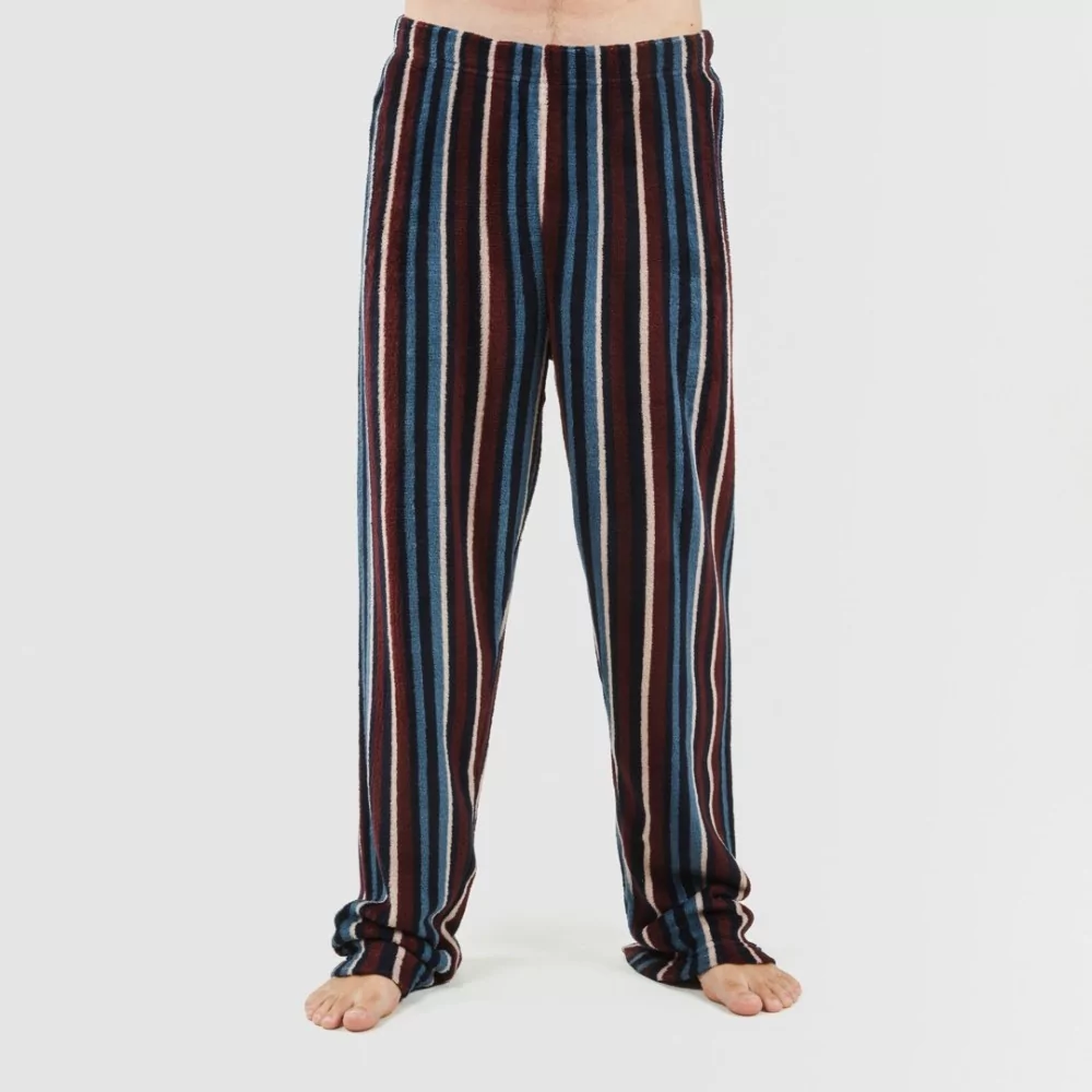 Pijama coral hombre Raya Detroit azul marino
