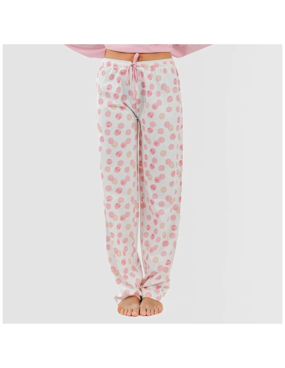 Pijama largo algodón Graciela rosa