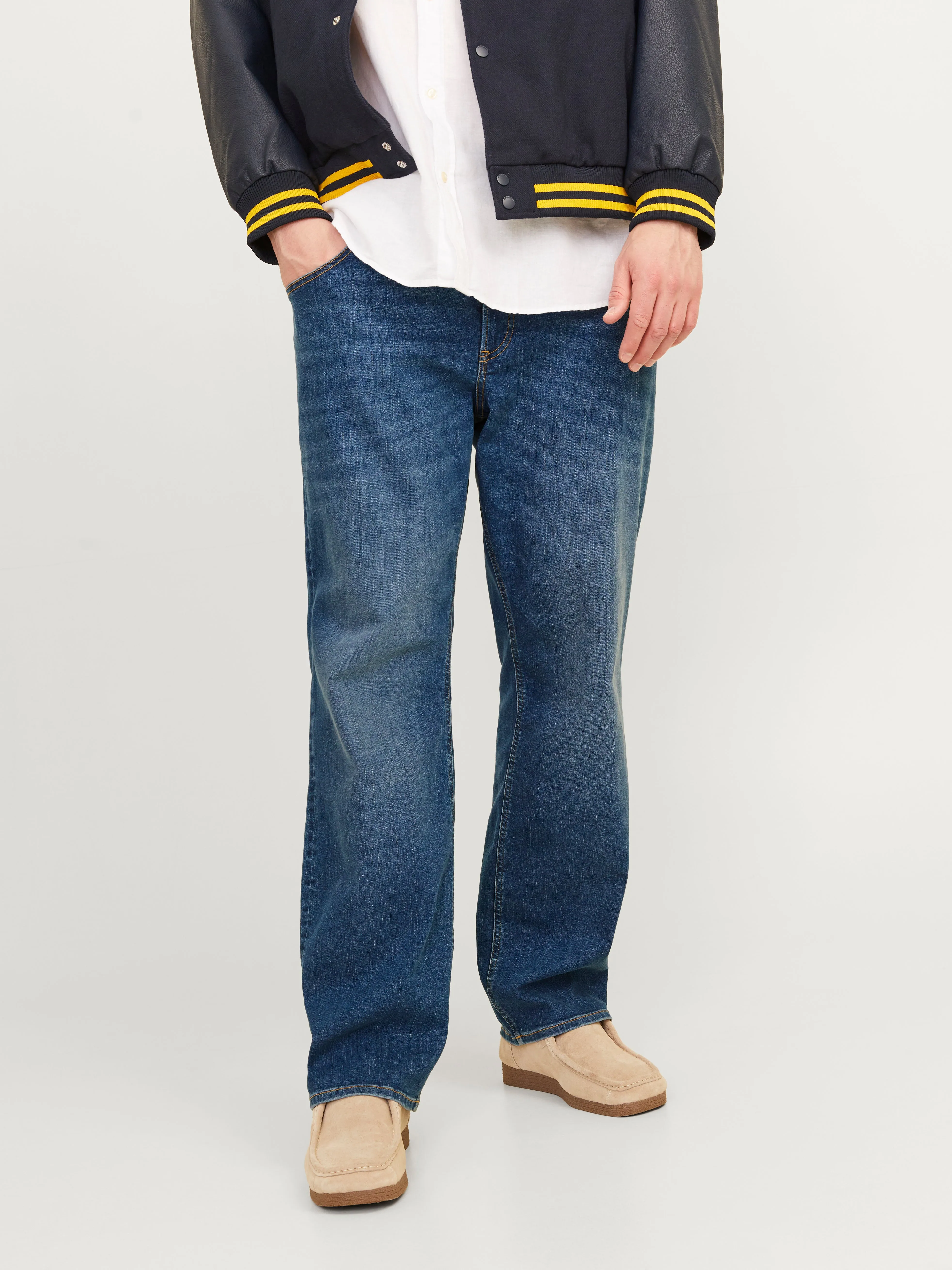 Plus Size JJICLARK JJORIGINAL SQ 101 PLS Vaqueros Corte regular | Azul intermedio | Jack & Jones®