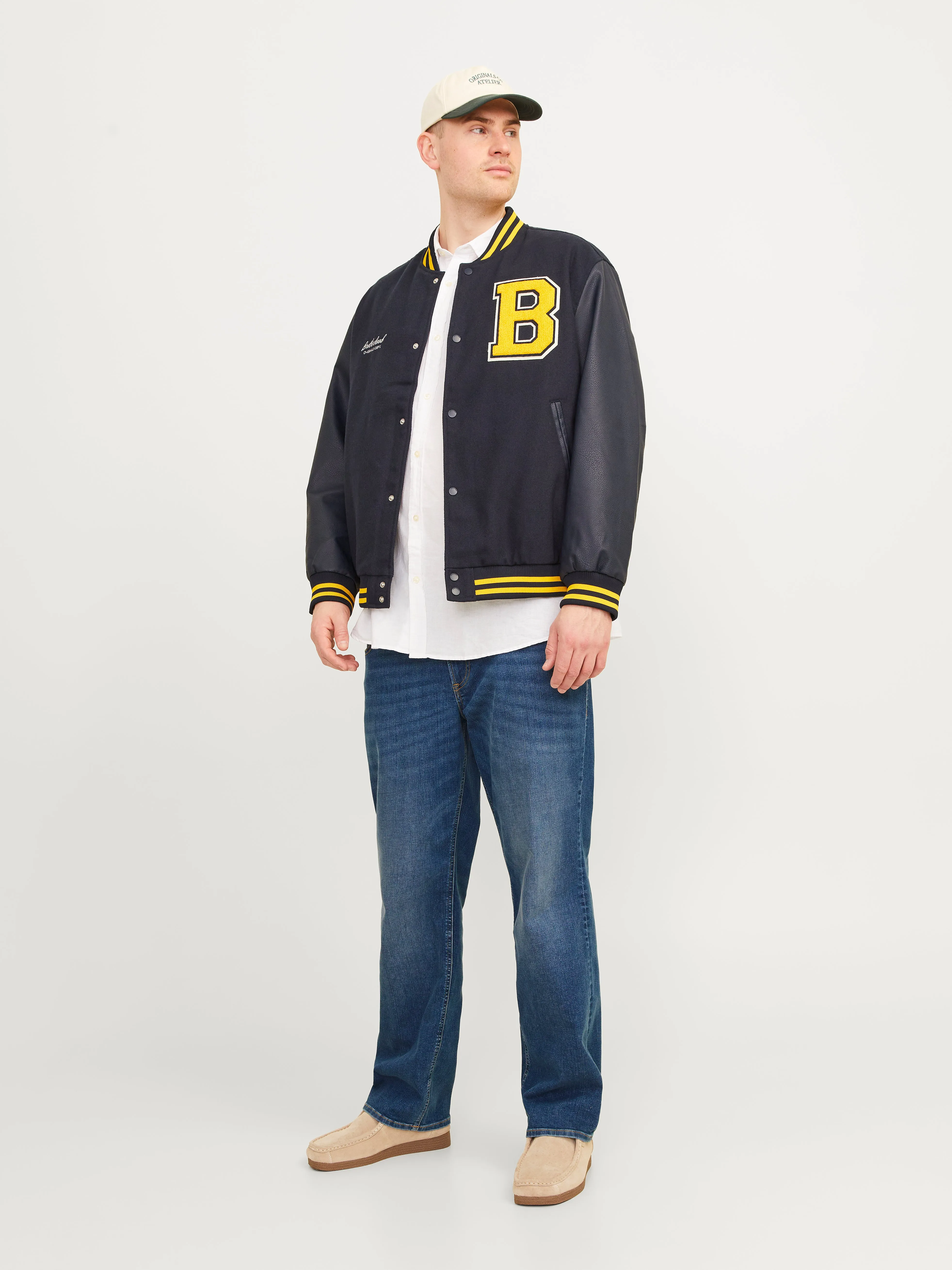 Plus Size JJICLARK JJORIGINAL SQ 101 PLS Vaqueros Corte regular | Azul intermedio | Jack & Jones®