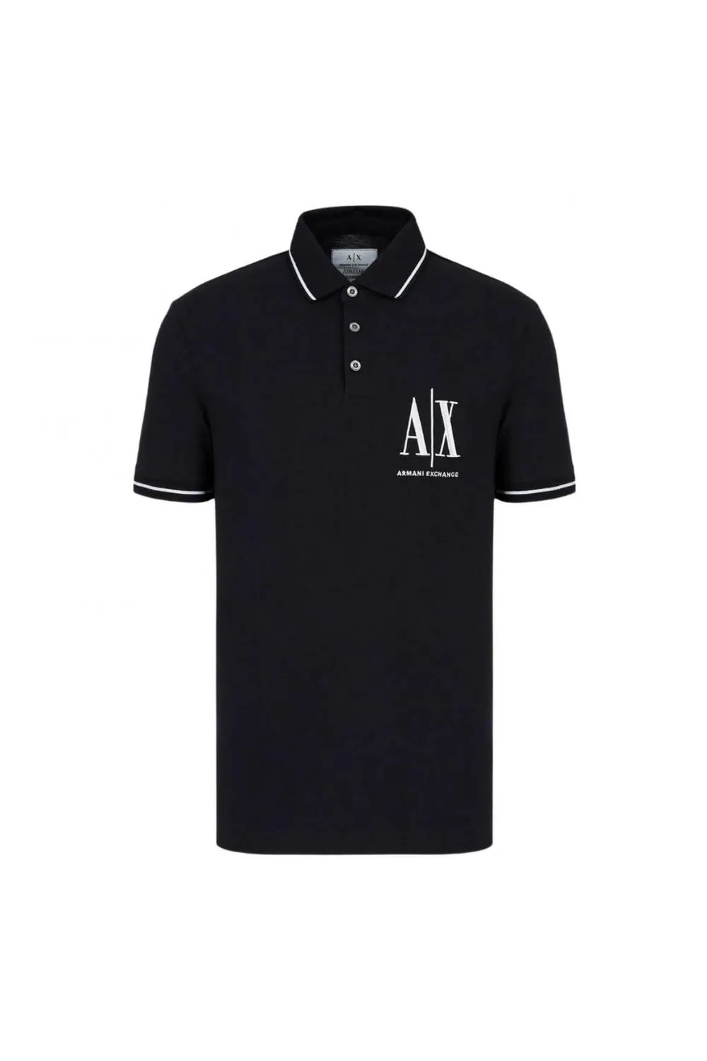 Polo De Manga Corta Azul Marino Con Logo