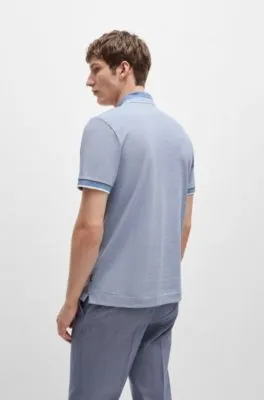 Polo en piqué de algodón Oxford con detalle de logo