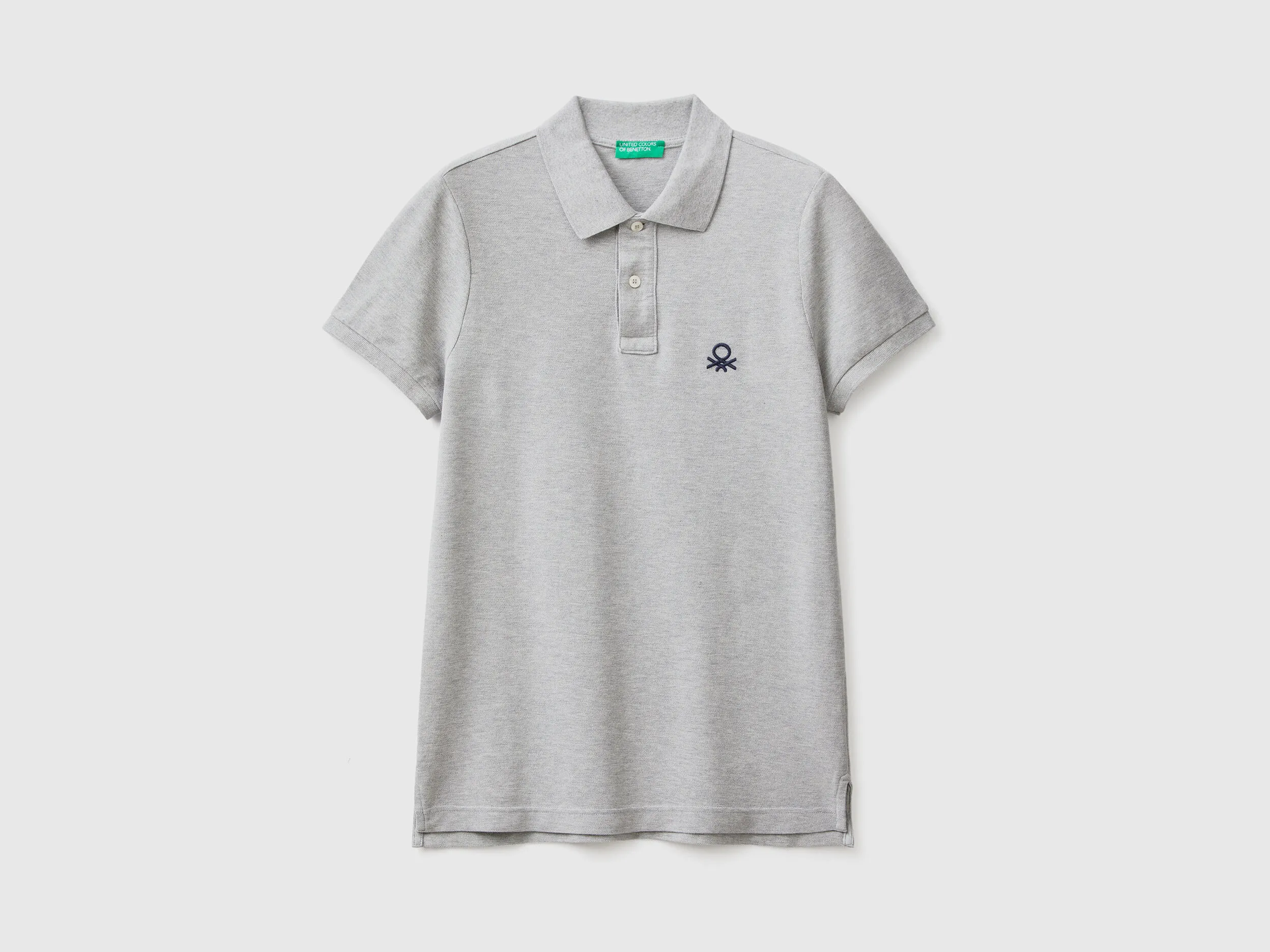 Polo gris jaspeado slim fit