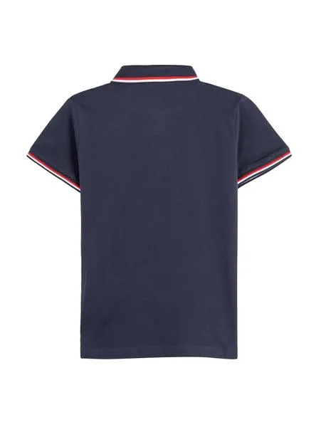 polo mayoral basico azul para niño