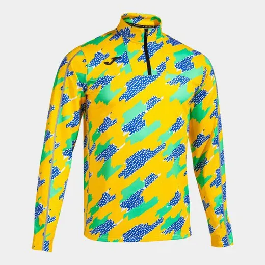RTRAIL NATURE SWEATSHIRT YELLOW ROYAL GREEN