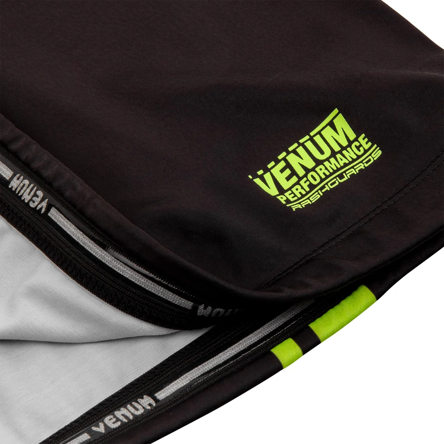 RASHGUARD VENUM LOGOS  MANGAS LARGAS  NEGRO/AMARILLO FLUO
