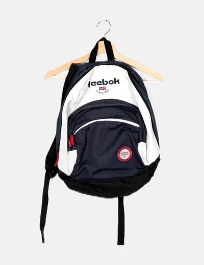 Reebok Mochila bicolor estampada