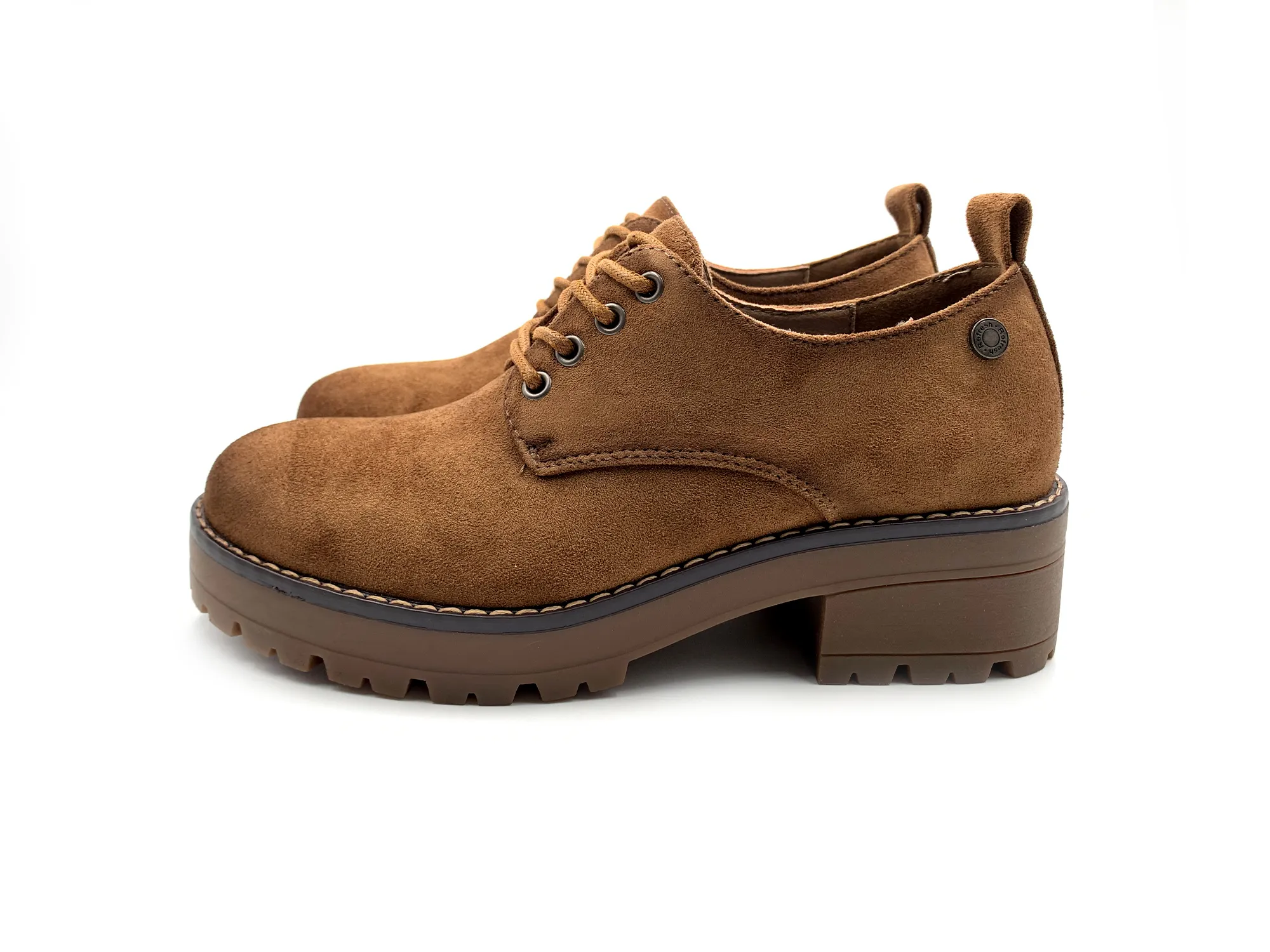 Refresh 170999 Zapato Antelina Cordones Tacón 5 Negro Mujer