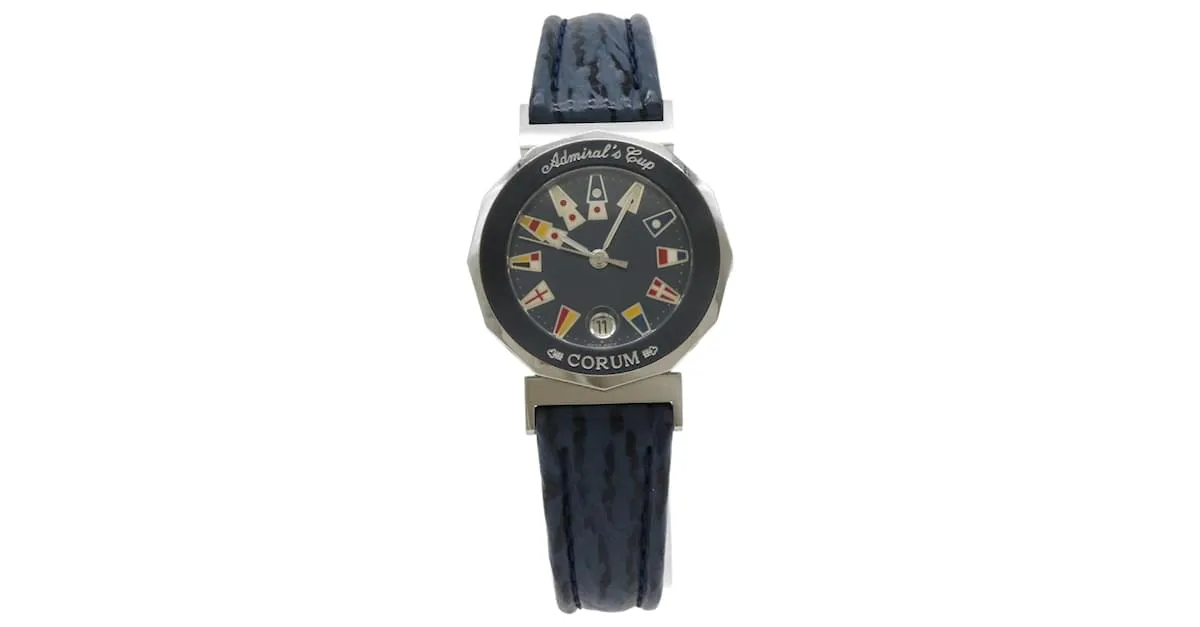Reloj de cuarzo para mujer Corum Admiral's Cup Gun Blue esfera azul marino 