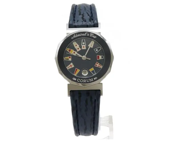 Reloj de cuarzo para mujer Corum Admiral's Cup Gun Blue esfera azul marino 