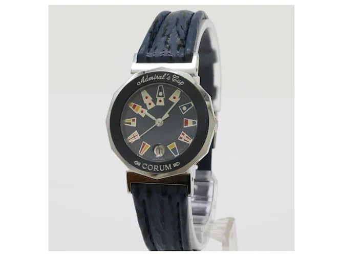 Reloj de cuarzo para mujer Corum Admiral's Cup Gun Blue esfera azul marino 