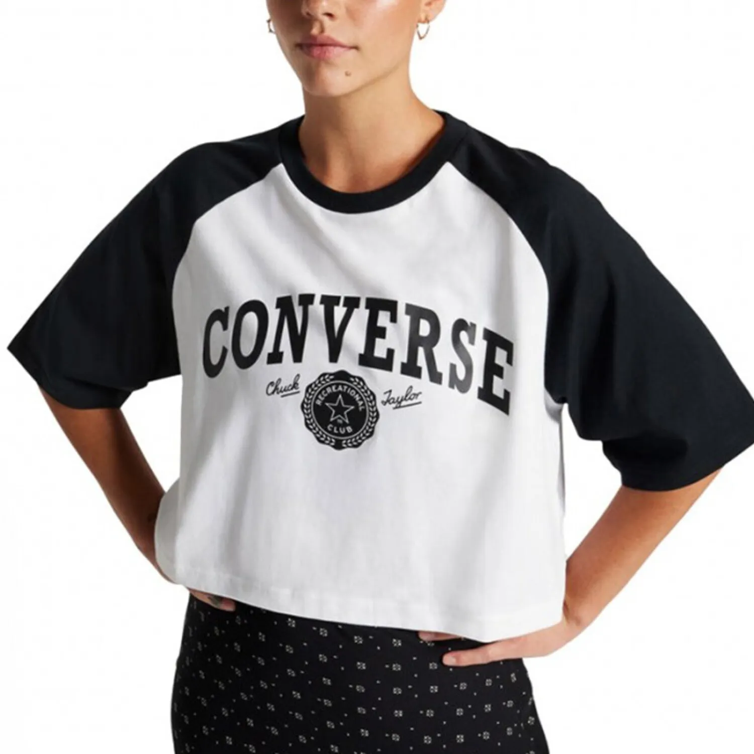 REMERA CONVERSE RETRO CHUCK CROPPED TEE  BLANCO