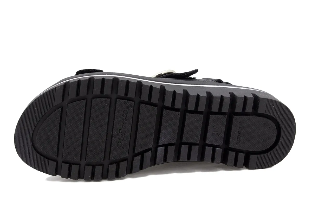 Removable Insole Sandal Black Leather