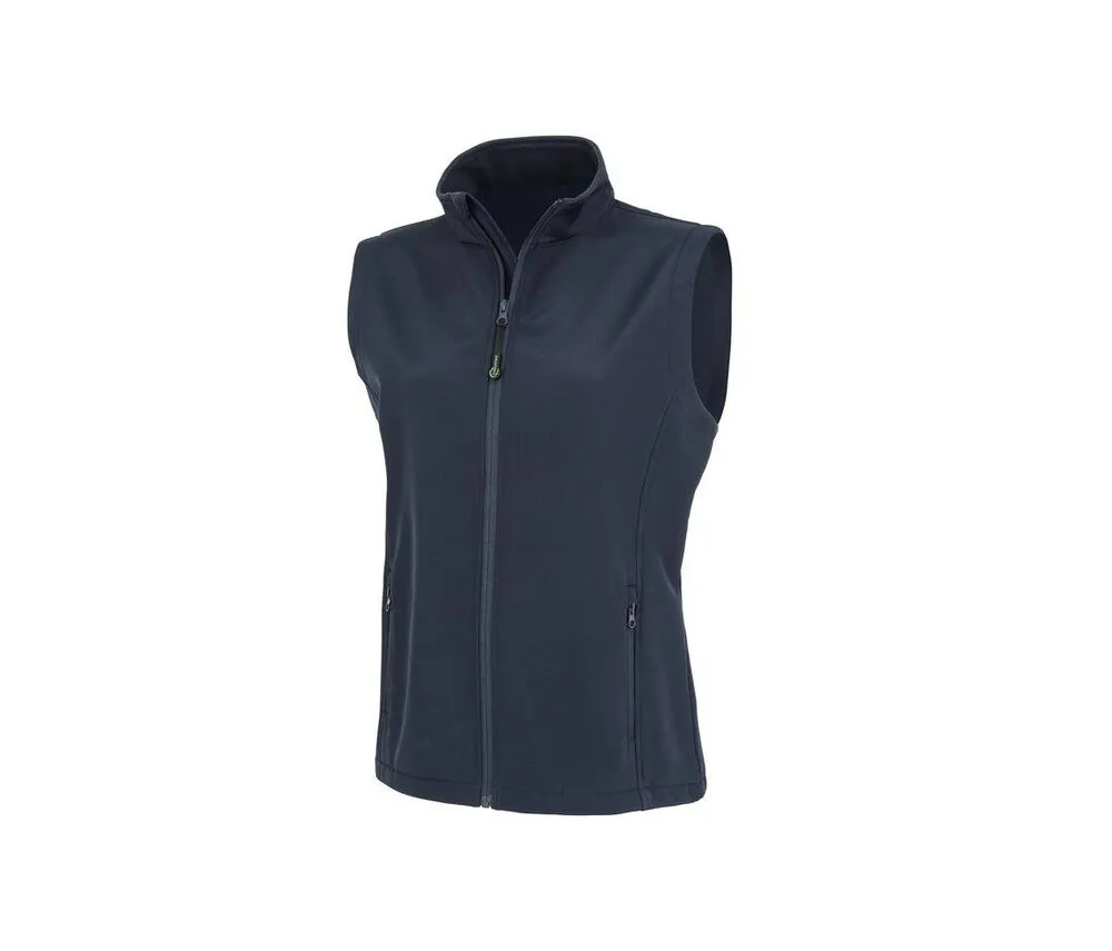 RESULT RS902F  WOMENS RECYCLED 2LAYER PRINTABLE SOFTSHELL BODYWARMER  AZUL MARINO