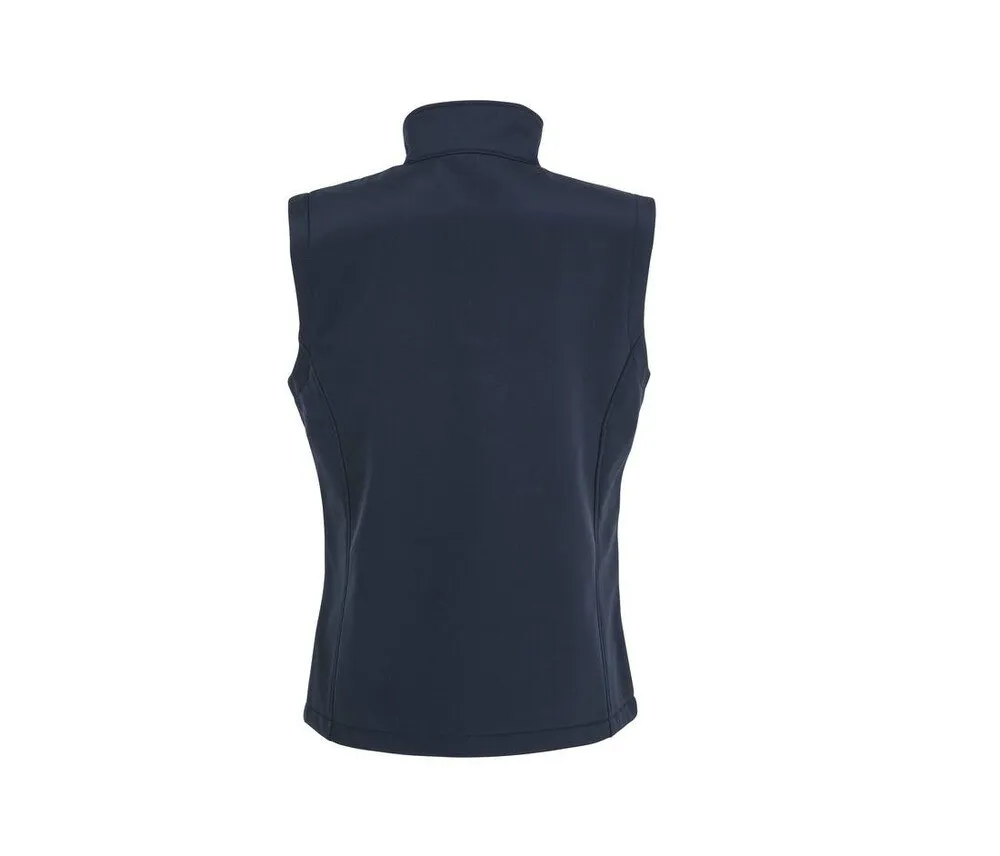 RESULT RS902F  WOMENS RECYCLED 2LAYER PRINTABLE SOFTSHELL BODYWARMER  AZUL MARINO
