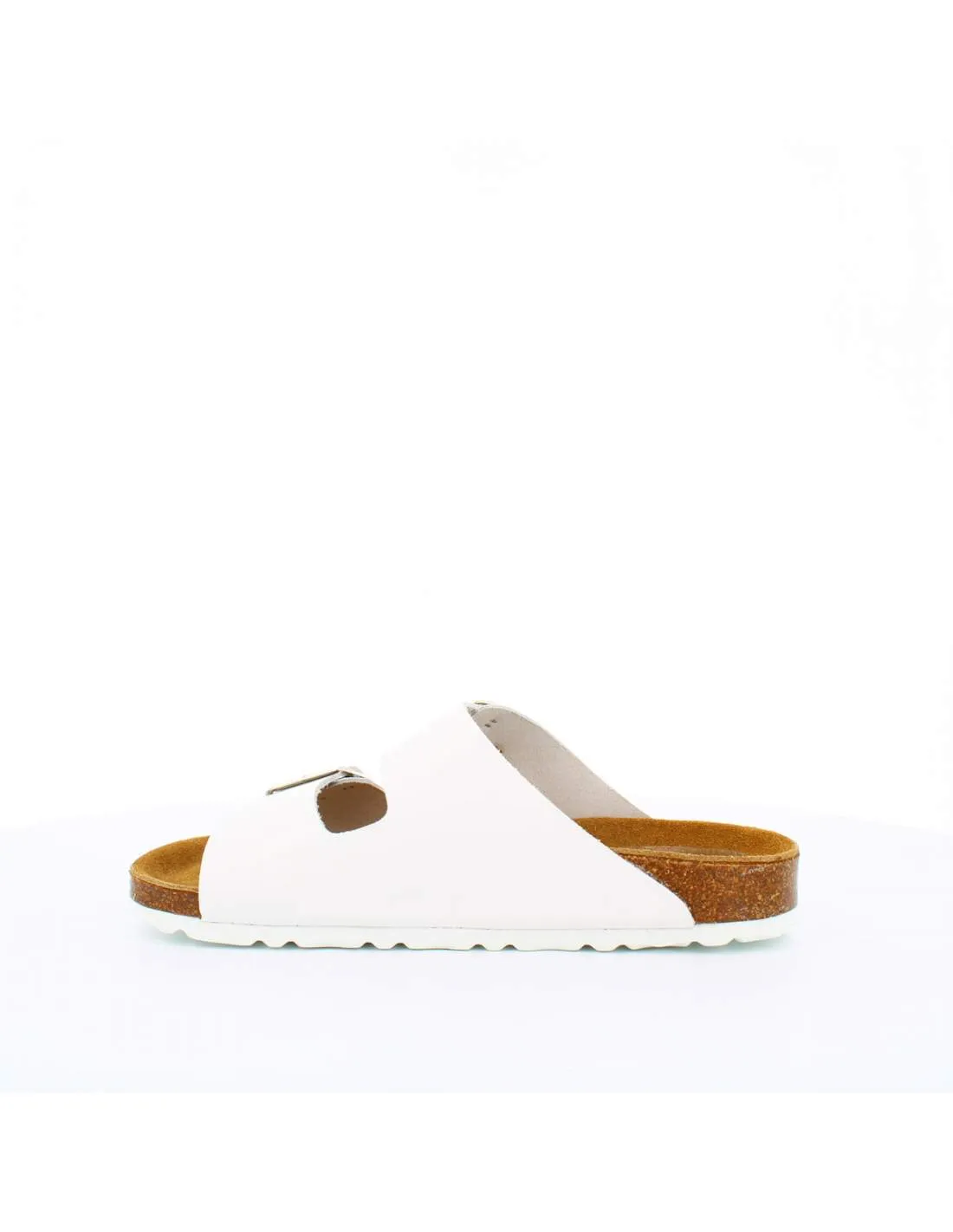 Sandalia Bio Mujer Plana Ajustable BIO221000 Blanca