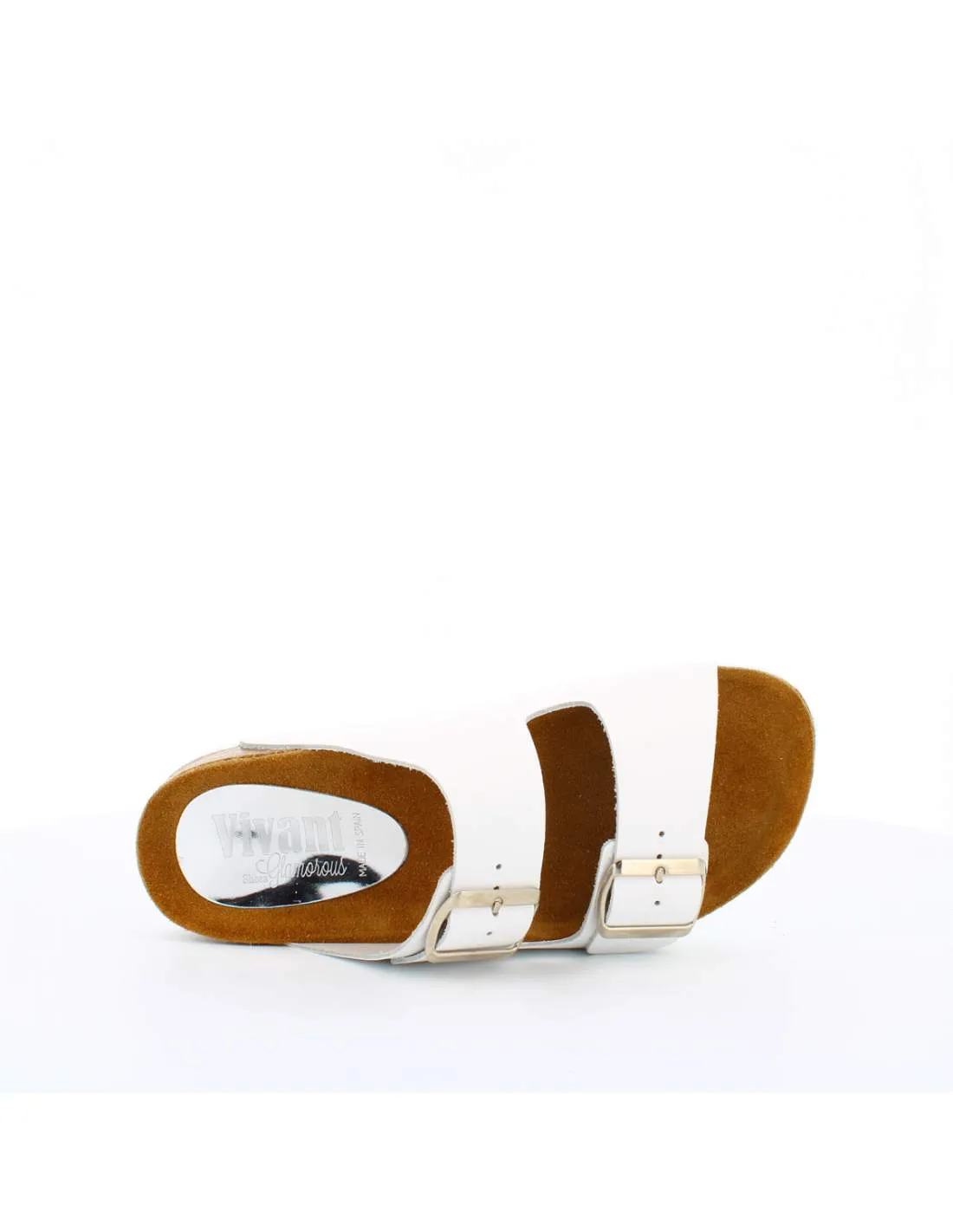 Sandalia Bio Mujer Plana Ajustable BIO221000 Blanca